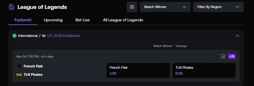 Zakłady na League of Legends